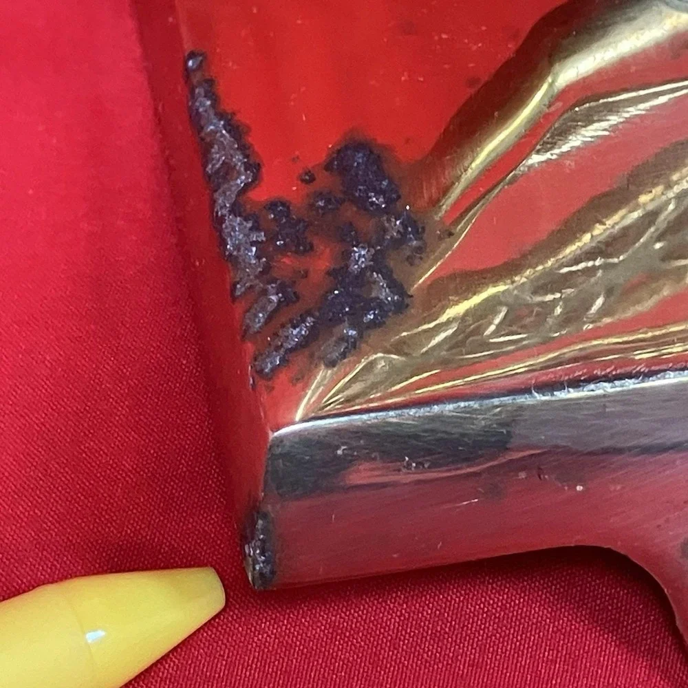 Vtg Restoration Hardware Brass Stocking Hanger / Ball Ornament Christmas India - Picture 4 of 13